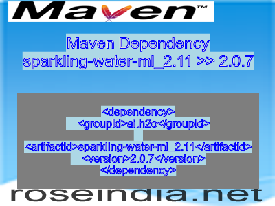 Maven dependency of sparkling-water-ml_2.11 version 2.0.7