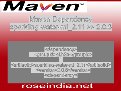 Maven dependency of sparkling-water-ml_2.11 version 2.0.8