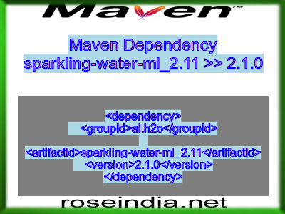 Maven dependency of sparkling-water-ml_2.11 version 2.1.0