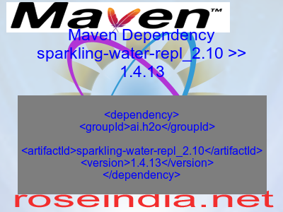 Maven dependency of sparkling-water-repl_2.10 version 1.4.13