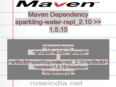 Maven dependency of sparkling-water-repl_2.10 version 1.5.15