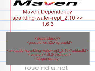 Maven dependency of sparkling-water-repl_2.10 version 1.6.3