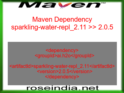 Maven dependency of sparkling-water-repl_2.11 version 2.0.5