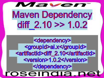 Maven dependency of diff_2.10 version 1.0.2