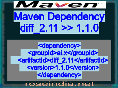 Maven dependency of diff_2.11 version 1.1.0