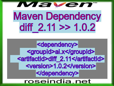 Maven dependency of diff_2.11 version 1.0.2