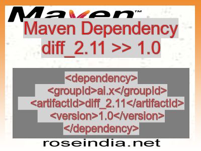 Maven dependency of diff_2.11 version 1.0