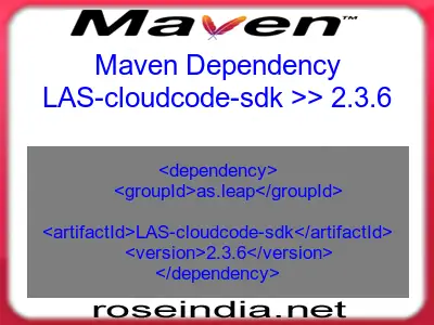 Maven dependency of LAS-cloudcode-sdk version 2.3.6