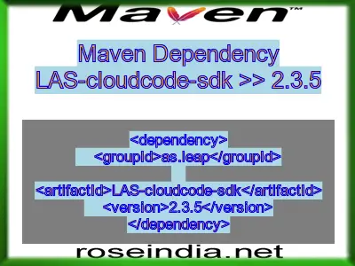 Maven dependency of LAS-cloudcode-sdk version 2.3.5