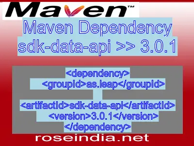 Maven dependency of sdk-data-api version 3.0.1