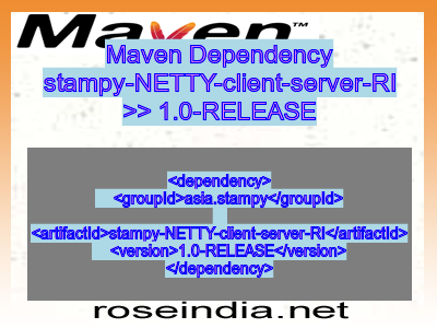 Maven dependency of stampy-NETTY-client-server-RI version 1.0-RELEASE