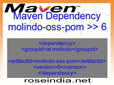 Maven dependency of molindo-oss-pom version 6