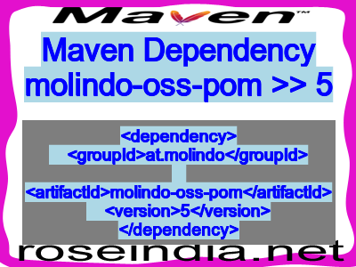 Maven dependency of molindo-oss-pom version 5