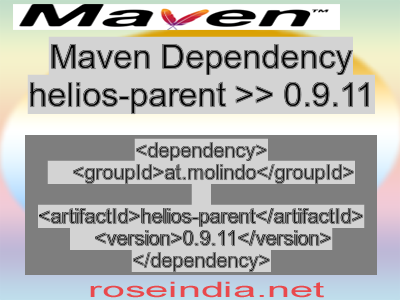 Maven dependency of helios-parent version 0.9.11