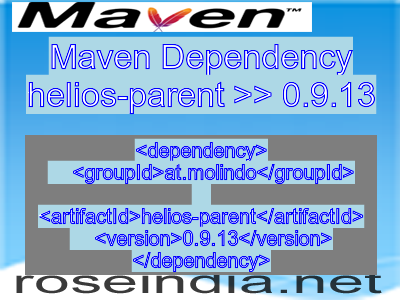 Maven dependency of helios-parent version 0.9.13