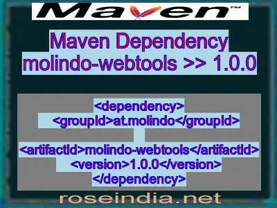 Maven dependency of molindo-webtools version 1.0.0
