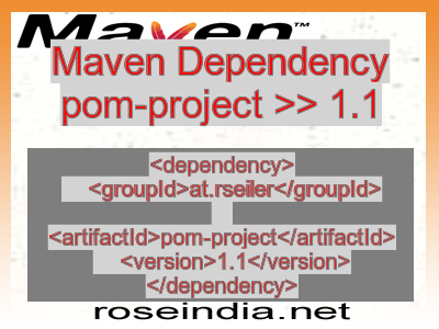 Maven dependency of pom-project version 1.1