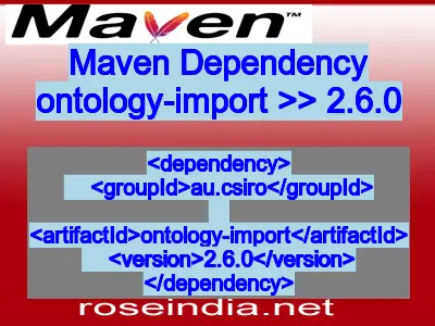 Maven dependency of ontology-import version 2.6.0
