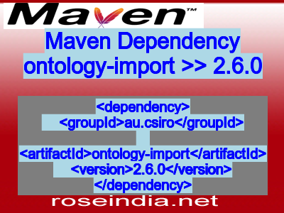 Maven dependency of ontology-import version 2.6.0