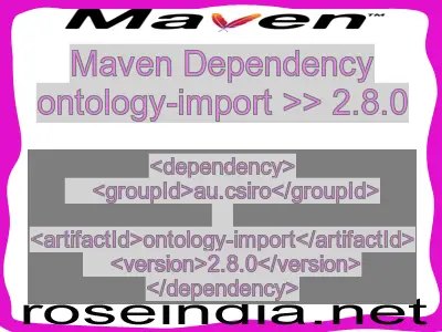 Maven dependency of ontology-import version 2.8.0