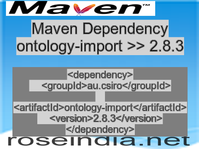 Maven dependency of ontology-import version 2.8.3