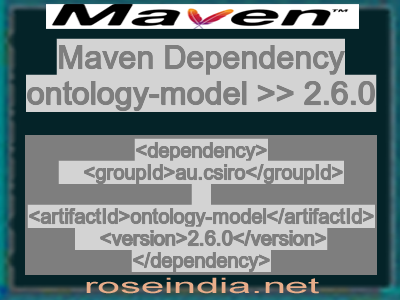 Maven dependency of ontology-model version 2.6.0