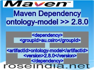 Maven dependency of ontology-model version 2.8.0
