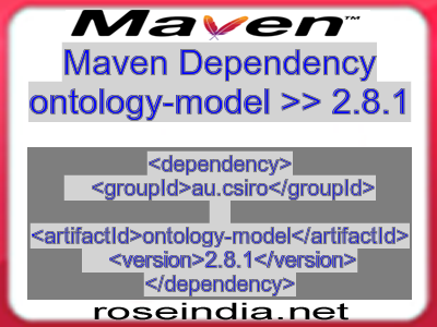Maven dependency of ontology-model version 2.8.1