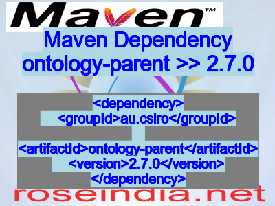 Maven dependency of ontology-parent version 2.7.0