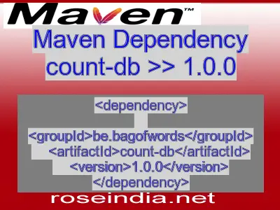 Maven dependency of count-db version 1.0.0