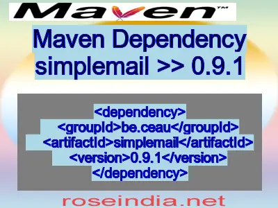 Maven dependency of simplemail version 0.9.1
