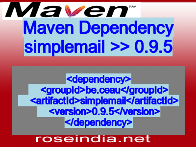 Maven dependency of simplemail version 0.9.5
