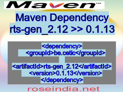 Maven dependency of rts-gen_2.12 version 0.1.13