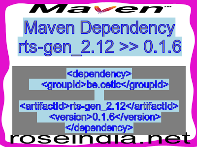 Maven dependency of rts-gen_2.12 version 0.1.6