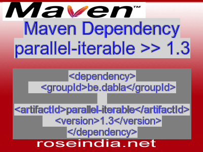 Maven dependency of parallel-iterable version 1.3