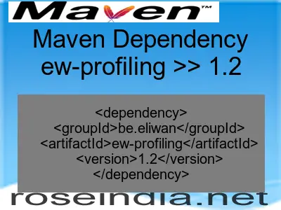 Maven dependency of ew-profiling version 1.2