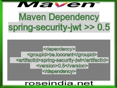 Maven dependency of spring-security-jwt version 0.5