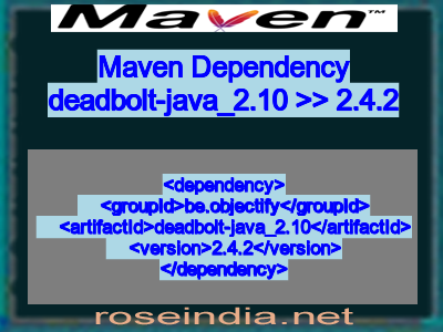 Maven dependency of deadbolt-java_2.10 version 2.4.2