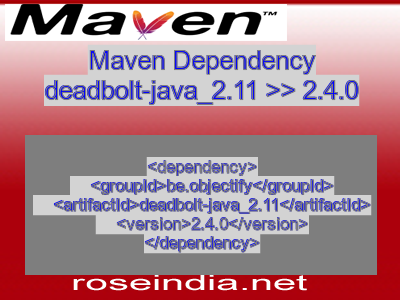 Maven dependency of deadbolt-java_2.11 version 2.4.0