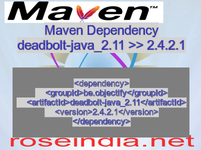 Maven dependency of deadbolt-java_2.11 version 2.4.2.1