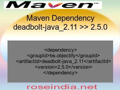 Maven dependency of deadbolt-java_2.11 version 2.5.0