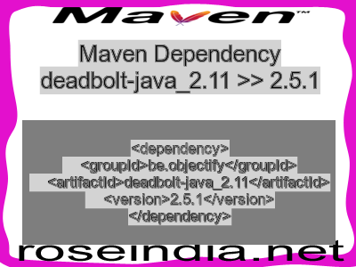 Maven dependency of deadbolt-java_2.11 version 2.5.1