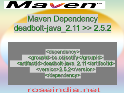Maven dependency of deadbolt-java_2.11 version 2.5.2