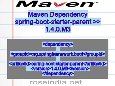 Maven dependency of spring-boot-starter-parent version 1.4.0.M3