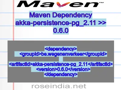 Maven dependency of akka-persistence-pg_2.11 version 0.6.0