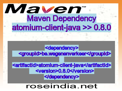 Maven dependency of atomium-client-java version 0.8.0