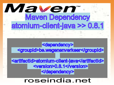 Maven dependency of atomium-client-java version 0.8.1