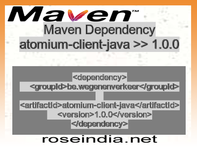 Maven dependency of atomium-client-java version 1.0.0