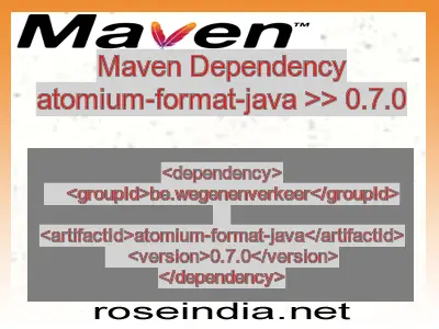 Maven dependency of atomium-format-java version 0.7.0