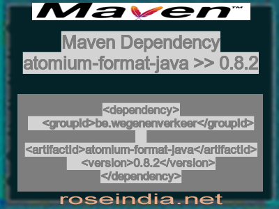Maven dependency of atomium-format-java version 0.8.2